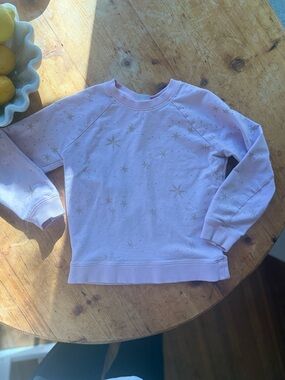 Hanna Andersson Light Pink Sweatshirt with Gold Star Print